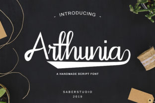 Arthunia Script: A Bold and Beautiful Handwritten Font for Design Projects