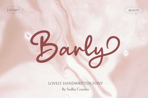 Barly - Cute Script: A Delicate Handwritten Font for Modern Creativity