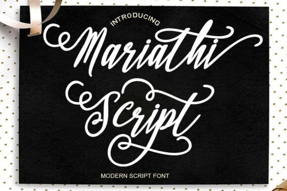Mariathi Script 1: A Contemporary Calligraphy Font for Modern Creativity